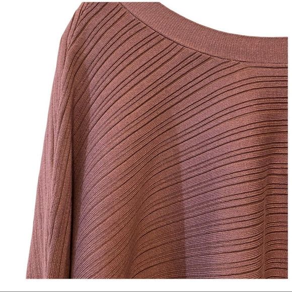 NWT Pink Rose wear 2 ways v neck button back sweater in sugarplum. Large ribbed - Picture 4 of 7